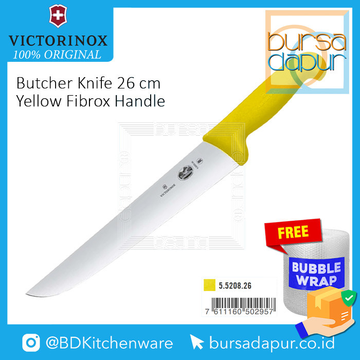 Victorinox Butcher's Knife 26 cm Yellow Fibrox Handle (5.5208.26)