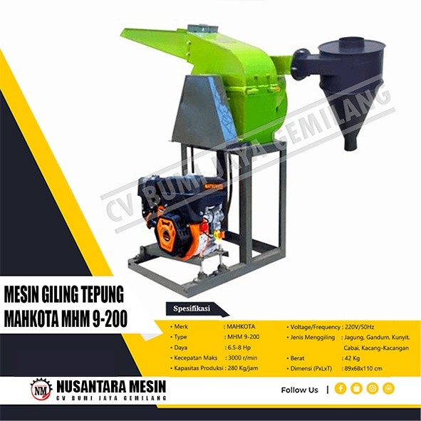 MESIN GILING TEPUNG / PENEPUNG MAHKOTA MHM 9-200