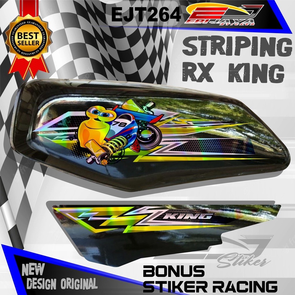 STRIPING STIKER RX KING NEW MOTIF / VARIASI STIKER HOLOGRAM DAN NON HOLOGRAM RX KING
