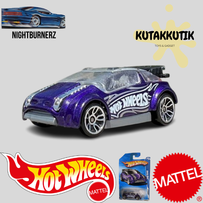 Hot Wheels Mobil Sedan Balap Super Gnat Ungu Nightburnerz