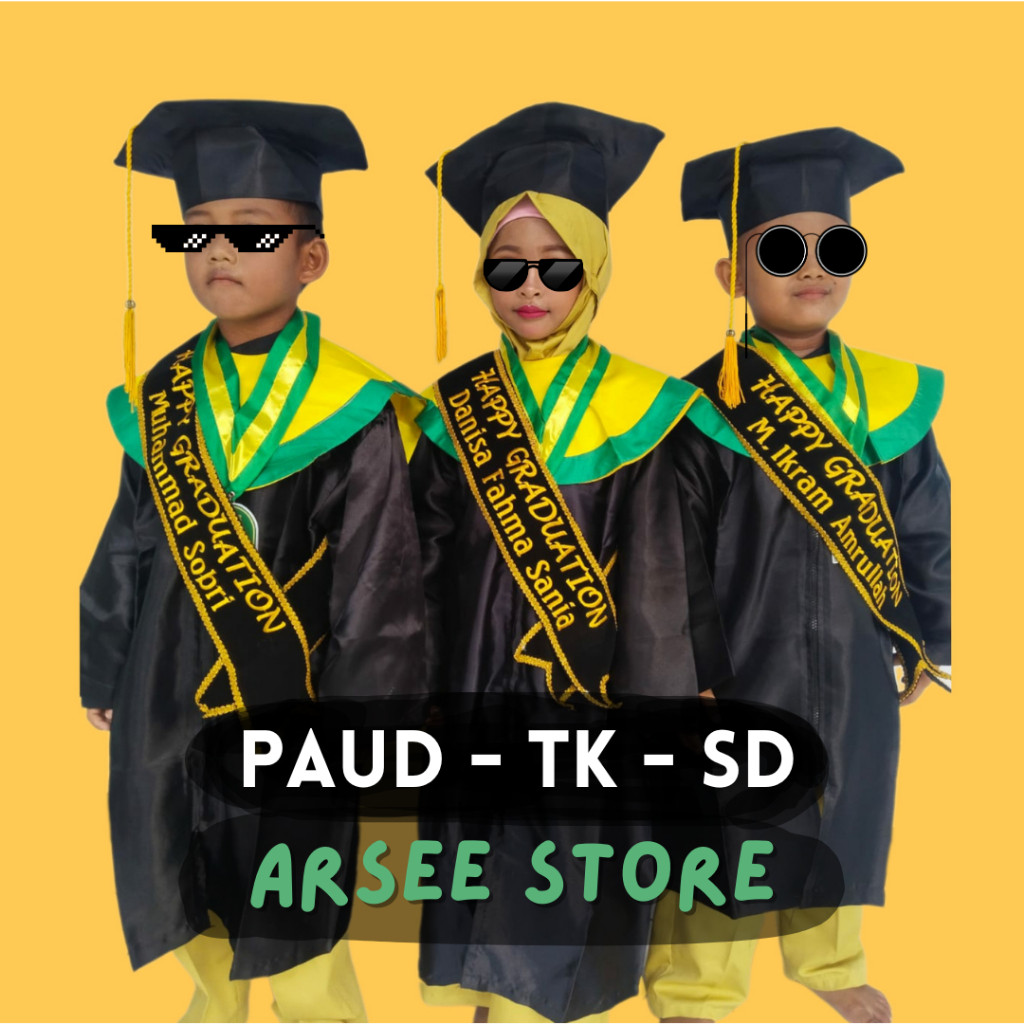 Selempang ANAK PAUD | KB | TK | RA | SD | MI | TPQ TPA 1 LAPIS Sash Slempang Selendang Wisuda Selemp