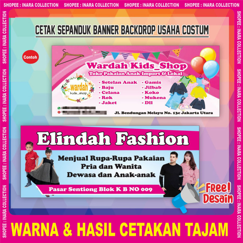 Spanduk/Banner/backdrop/Baliho Olshop Costum Murah KUALITAS PREMIUM Selempang Wisuda