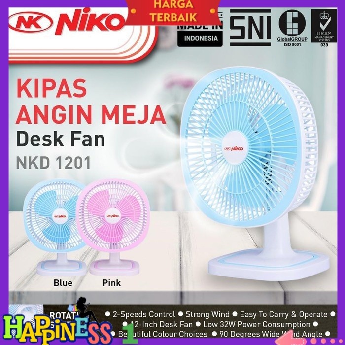Kipas Angin Meja Niko 12 Inch NKD 1201 - Kipas meja Desk fan 12" kipas duduk