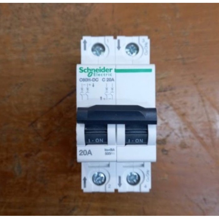 SCHNEIDER MCB C60H-DC 2P 20A MCB SCHNEIDER DC 2P 20A A9N61532 _VOLT DC