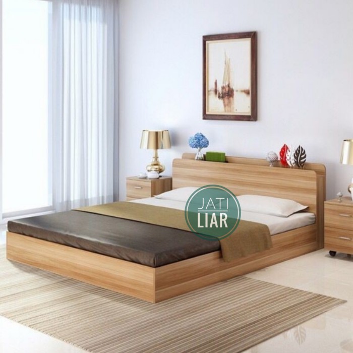 GFJ Dipan kayu kamar tidur minimalis jepang - 140x200