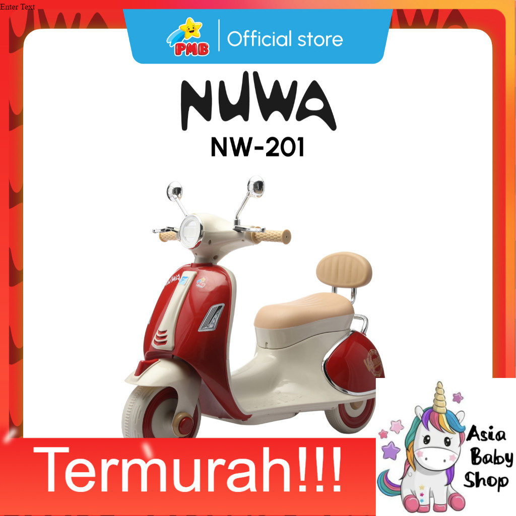 Motor Aki Anak Mainan Anak Motoran Cas Nuwa NW201  – PMB Toys