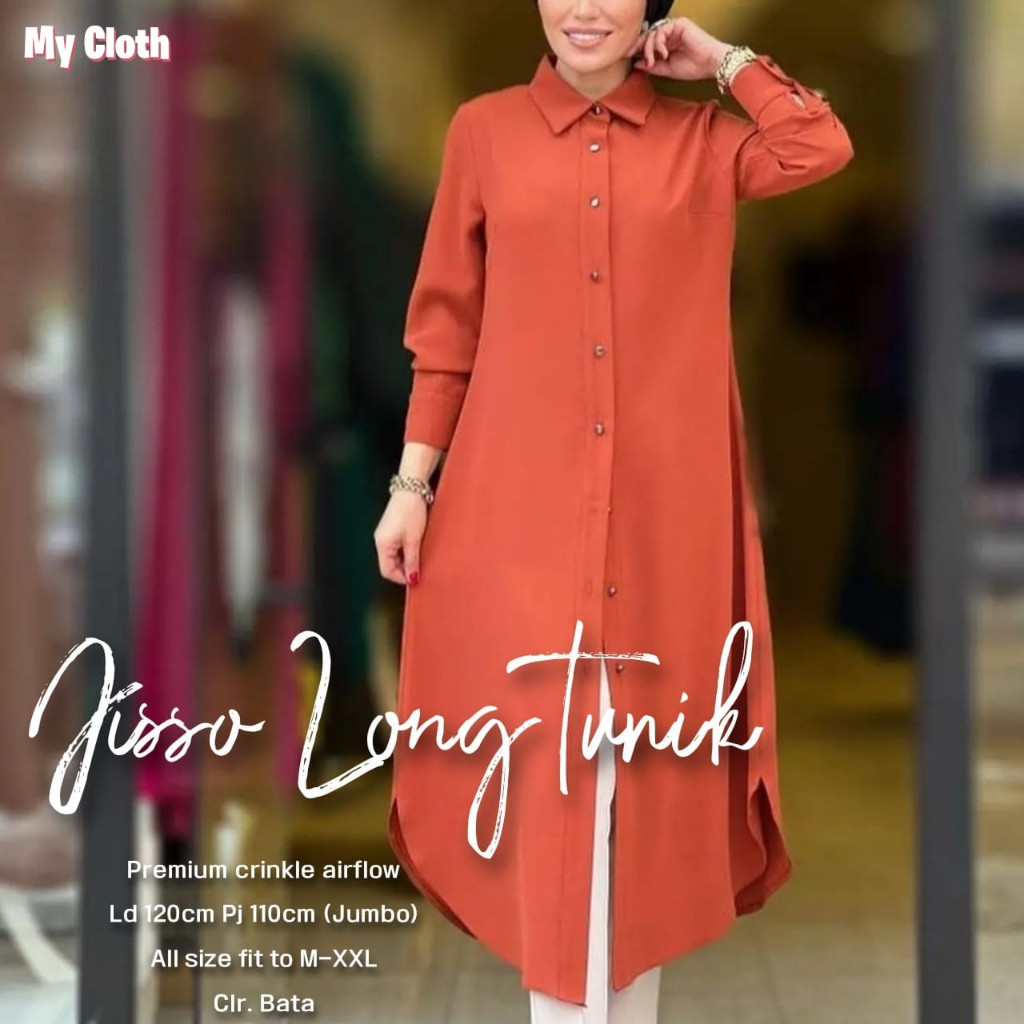 Baju Cewek Atasan Wanita Murah Keren /Jisso long tunik / Joise Long Tunik / baju harian nyaman santa