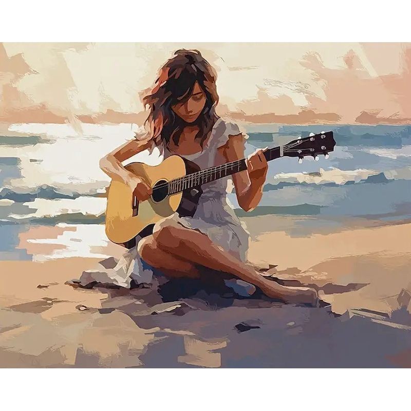 

GATYZTORY Oil Painting By Numbers On Canvas Seaside Girls Coloring By Numbers For Adults Gift For Handiwork Home Decor Artwork