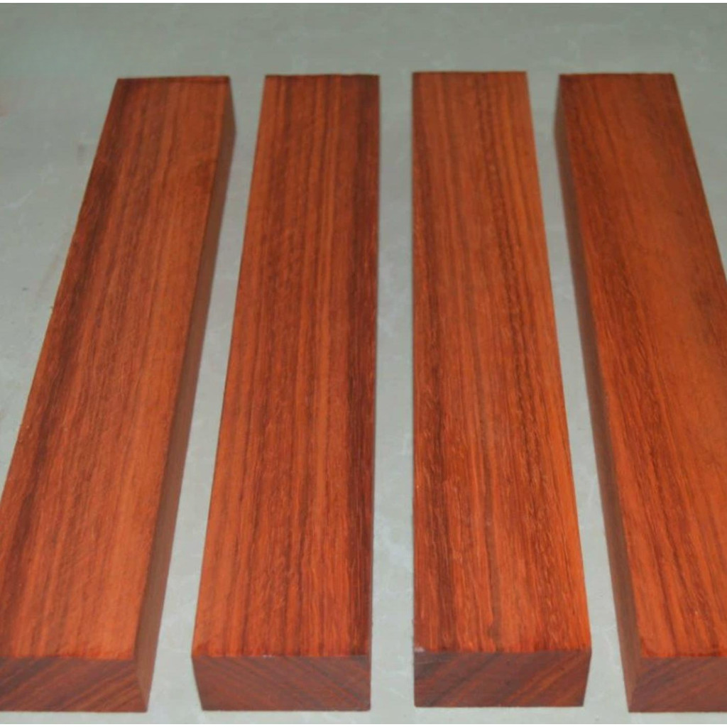 

Thickness：3cm Length: 50cm Width: 5cm African Red Flower Pear Wood Redwood board logs DIY wood