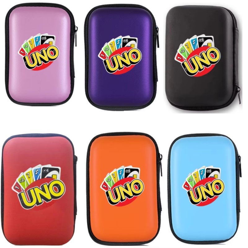 Original UNO Cards Collection Pack Colorful UNO Large-capacity Deck Box Anime Cards Protector Coin P