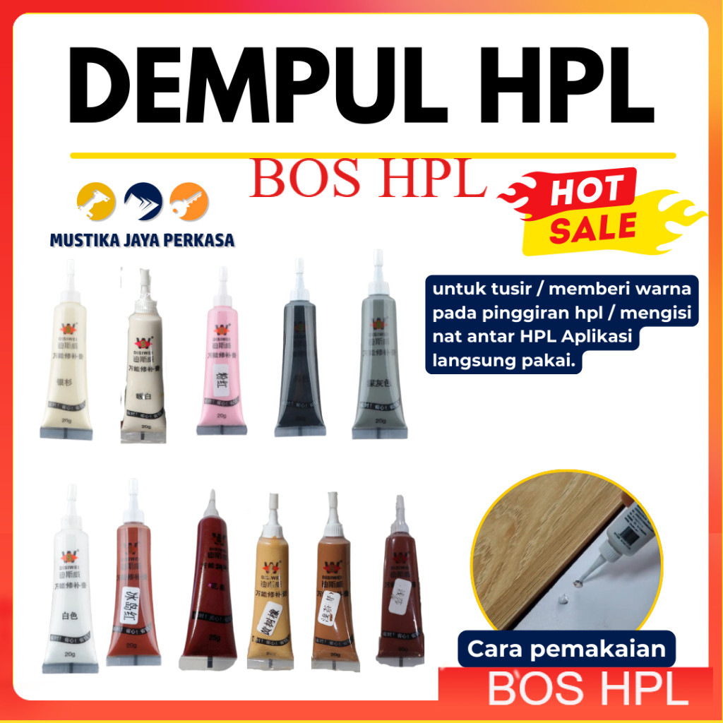 Dempul Tusir HPL EDGING Pewarna Pinggiran Pengisi Nat HPL EDGING