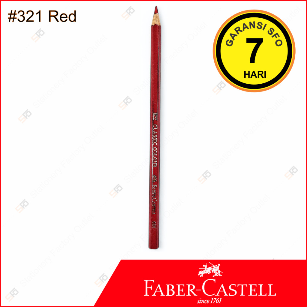 

Alat Tulis Murah Pensil Warna Faber Castell Satuan - 321 Red - SFO Semarang Official