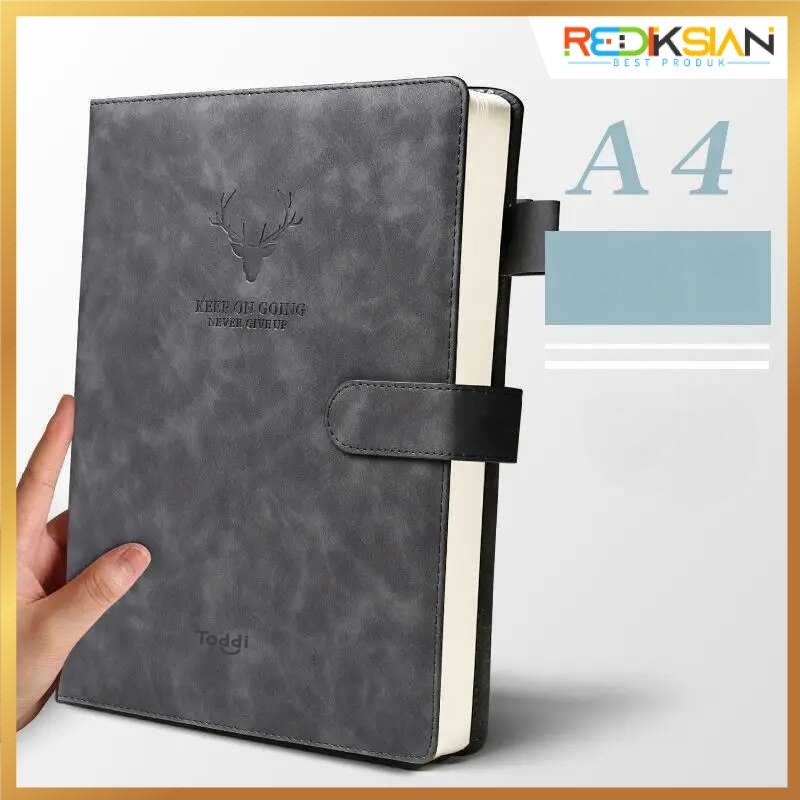 

Toddi Buku Catatan Harian Notebook Cover Kulit Magnetic Buckle A4 - TL4