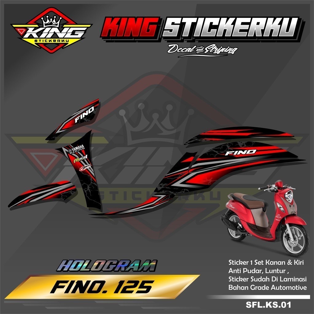Stiker Fino 125 / Grande - Sticker Striping Aksesoris Motor Fino 125