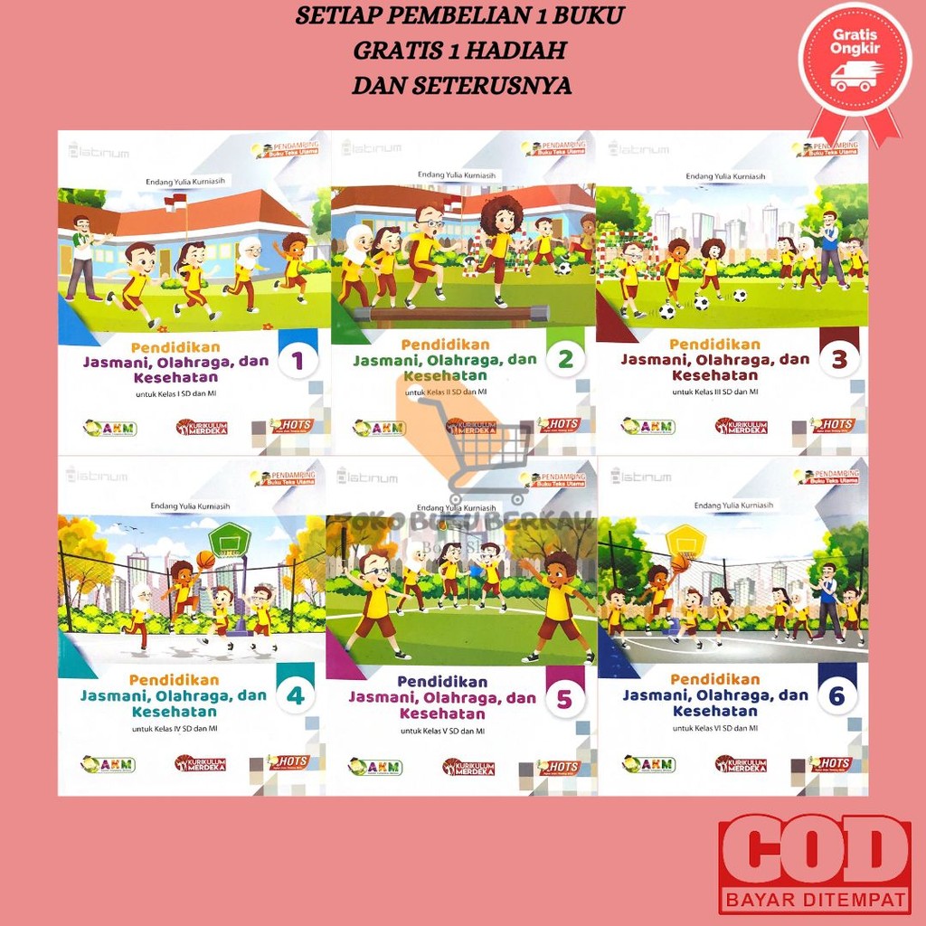 Platinum Buku PJOK Revisi Kelas 1 2 3 4 5 6 SD/MI Kurikulum Merdeka Penerbit Tiga Serangkai