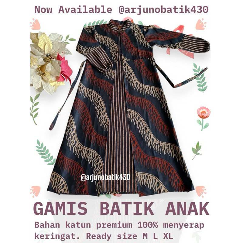 Busana Lebaran Muslim Wanita Dress Gamis Murah Modern / Gamis Batik Anak Perempuan Lengan Panjang Um