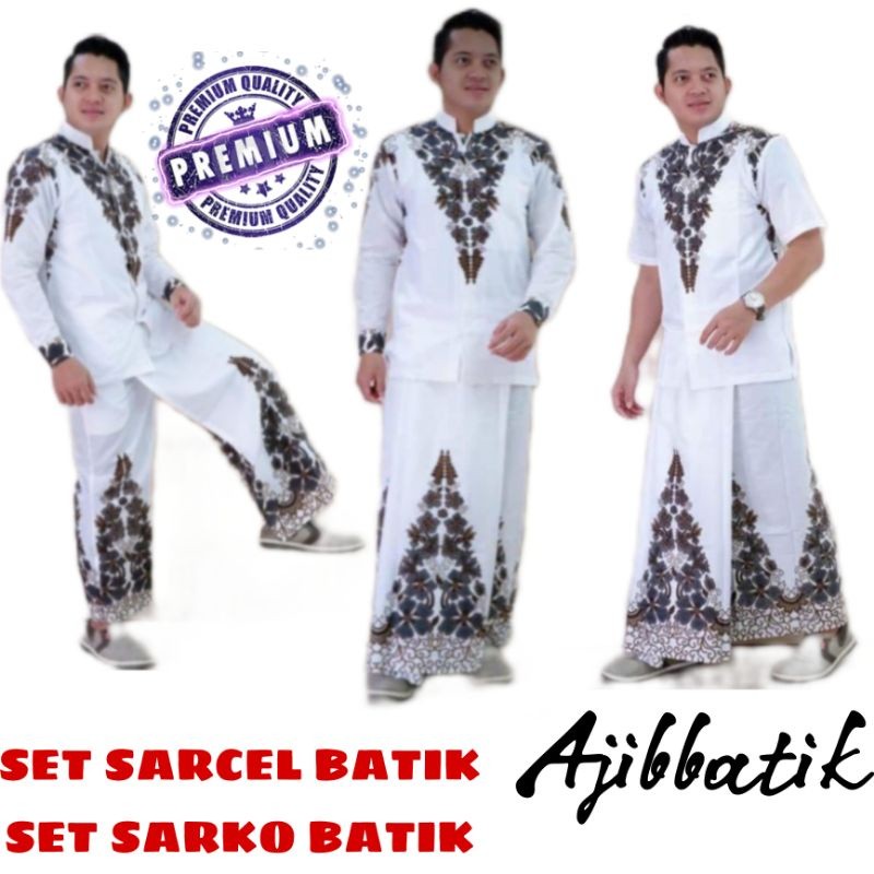 Busana Lebaran Muslim Wanita Dress Gamis Murah Modern / Batik Pria Setelan Celana Sarung Baju Koko M