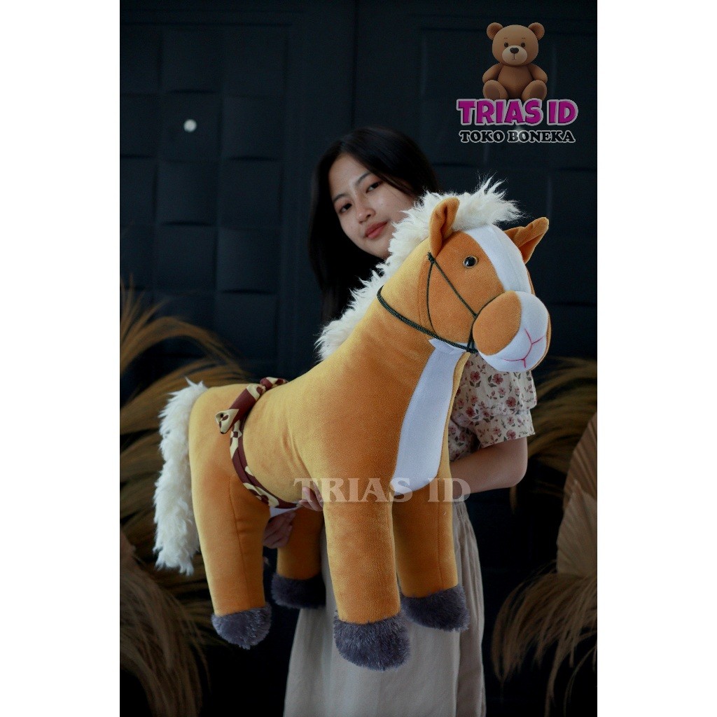 GF43WQ Boneka Kuda Standing berdiri Jumbo 1 Meter Premium SNI
