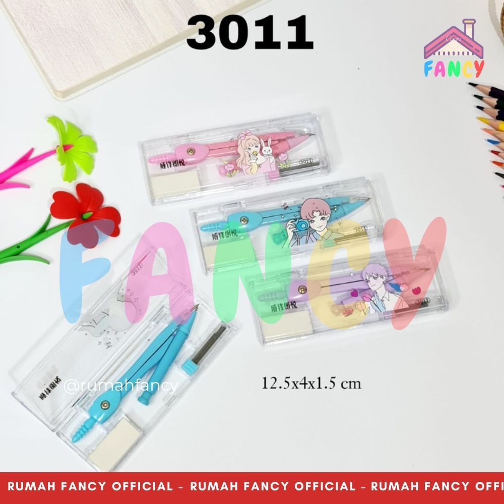 

Jangka Set 3011 / Jangka Sekolah / Math Set / Jangka Sekolah Anak Drawing Set Stencils