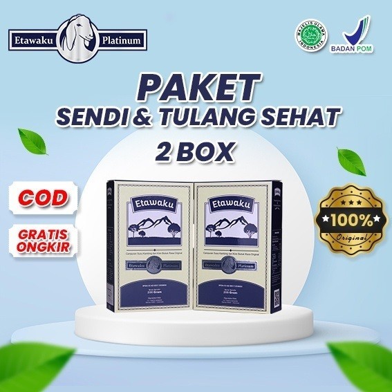 

PAKET 2 BOX ETAWAKU PLATINUM SENDI amp TULANG SEHAT MENCEGAH OSTEOPOROSIS MENGATASI NYERI SENDI NYERI TULANG