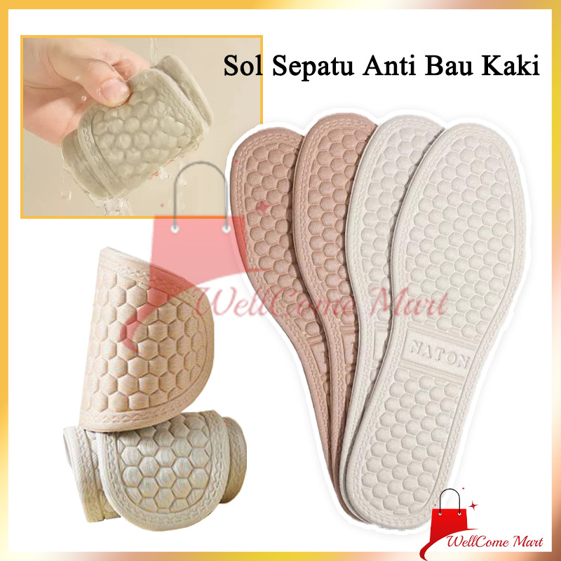 Sol Sepatu Anti Bau Kaki / Insole Olahraga Busa Sepatu