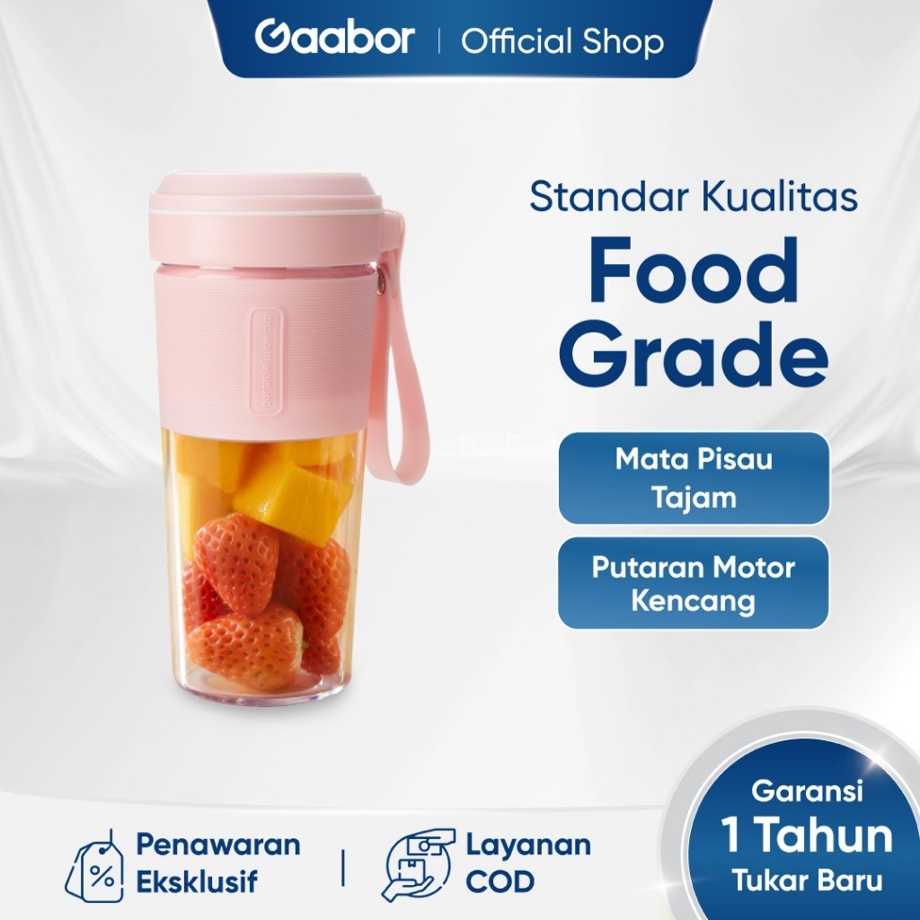 Gaabor Rechargeable Mini Portable Juicer 300ML Blender Jus Mini Alat Jus Portable Listrik / GF-M03D
