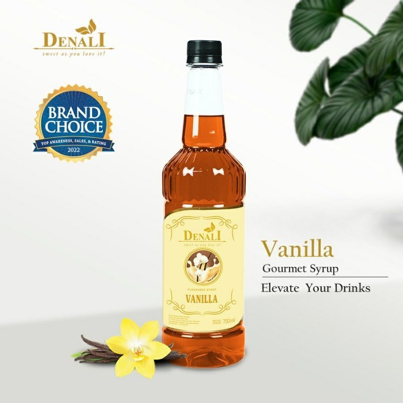 

DENALI SYRUP 750 ML VANILLA SIRUP DENALI RASA VANILLA