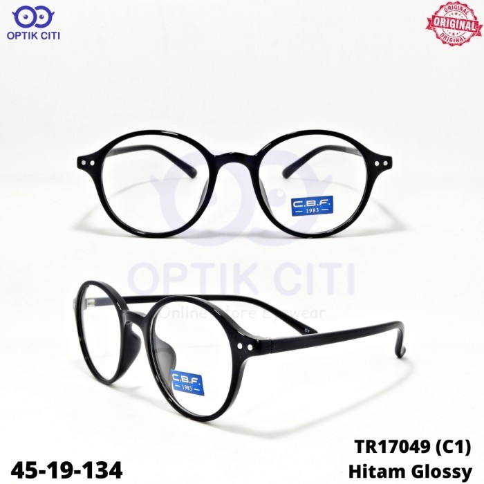 Frame Kacamata Pria Wanita  Bulat CBF 17049 Original Ringan Lentur