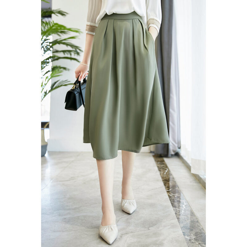 Rok wanita musim panas setengah bagian bawah dari seratus di rok panjang baru 2 penuaan kata bermutu