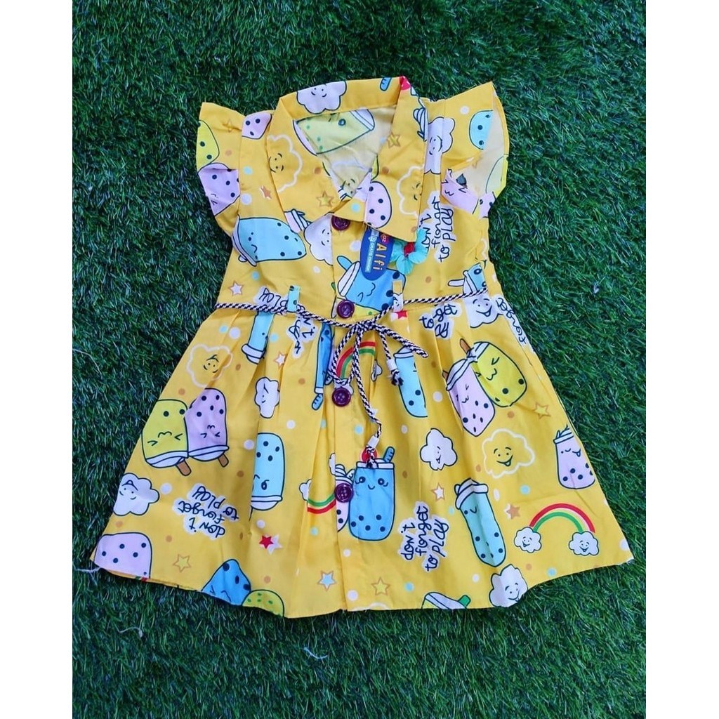 BAJU ANAK BOBA Baju anak perempuan tali kancing KARAKTER USIA 2-3 TAHUN kucing bayi