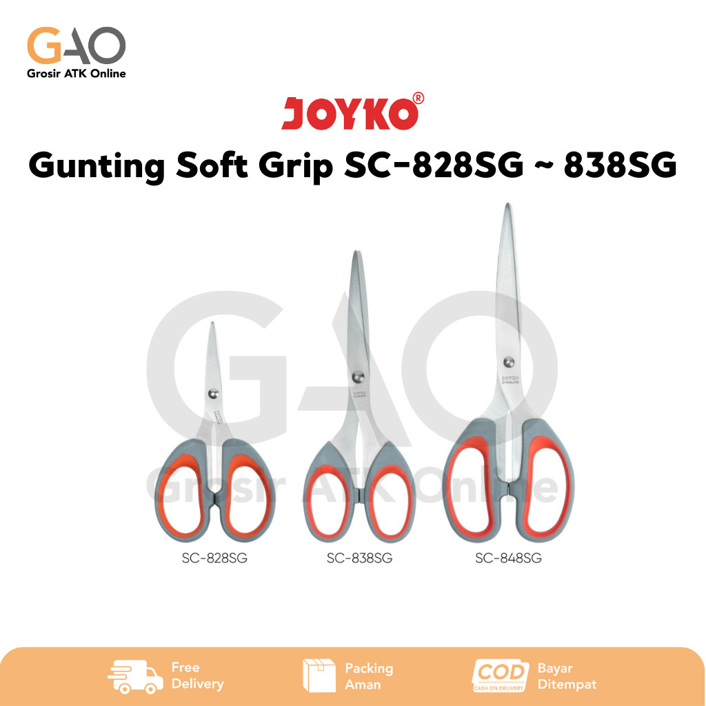 

Gunting Scissors Soft Grip Joyko SC-828SG - SC-838SG