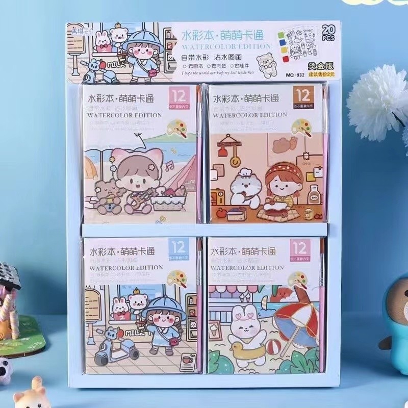 

Buku Gambar Anak-anak/Buku Mewarnai Cat Air DIY Kreatif Kartun Anak-anak/Lukisan Cat Pesta Telur/Lukisan Grafiti Dilengkapi dengan Buku Catatan Cat