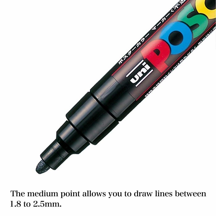 

PROMO!! -Bundling Uni Posca PC-5m set 15 - Medium Point Paint Marker