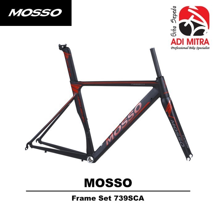 Mosso 739SCA Frame Set Sepeda Aero [700C] Alloy Frame Fork Carbon