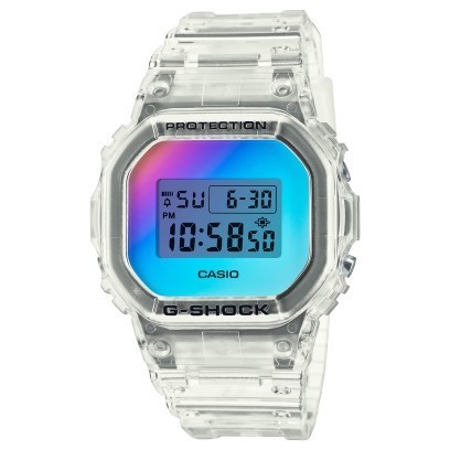 Original 100% Casio G-Shock DW-5600SRS-7DR Jam Digital Transparan  Garansi Resmi 2 tahun