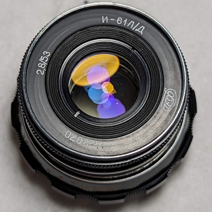 Industar 61 L/D 53mm f2.8 LTM Leica M39 9423070 X 50mm Canon Yashinon