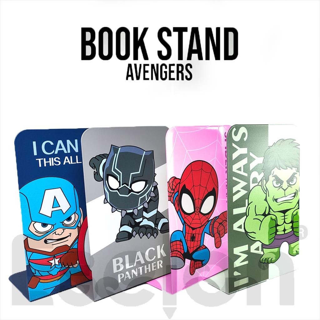 

[ES.JKT] 2pc Book Stand Fancy Avengers / / 1set Sandaran buku / Book End