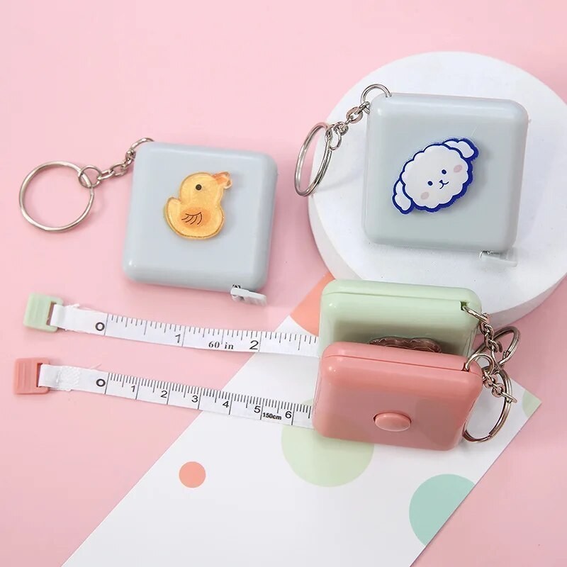 Kiara Gantungan Kunci Meteran Mini / Meteran Baju Gantungan Kunci / Meteran Gulung Mini / Meteran Ba