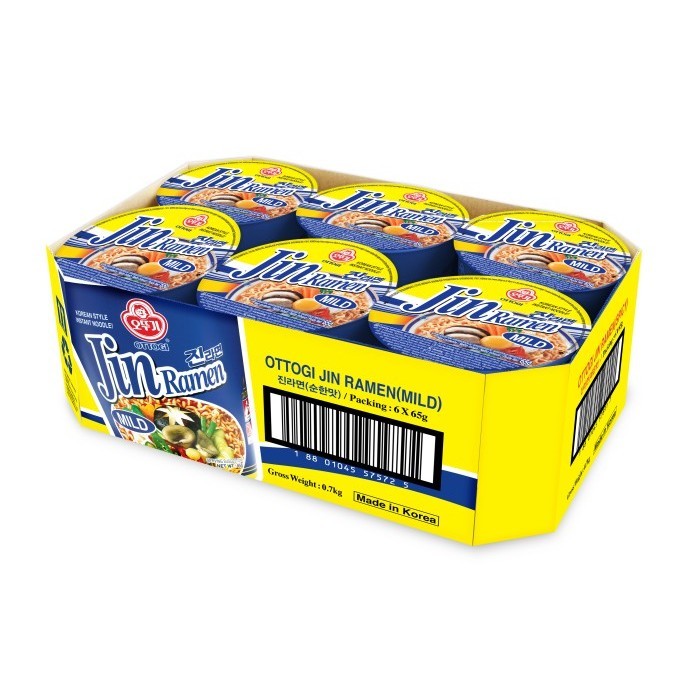 

Ottogi Jin Ramen Mild Bowl - 65g/6pcs