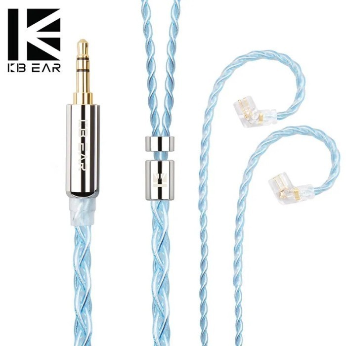 KBEAR ST6 Upgrade Earphone Cable 4 Core 4N Silver Plated IEMs Upgrade