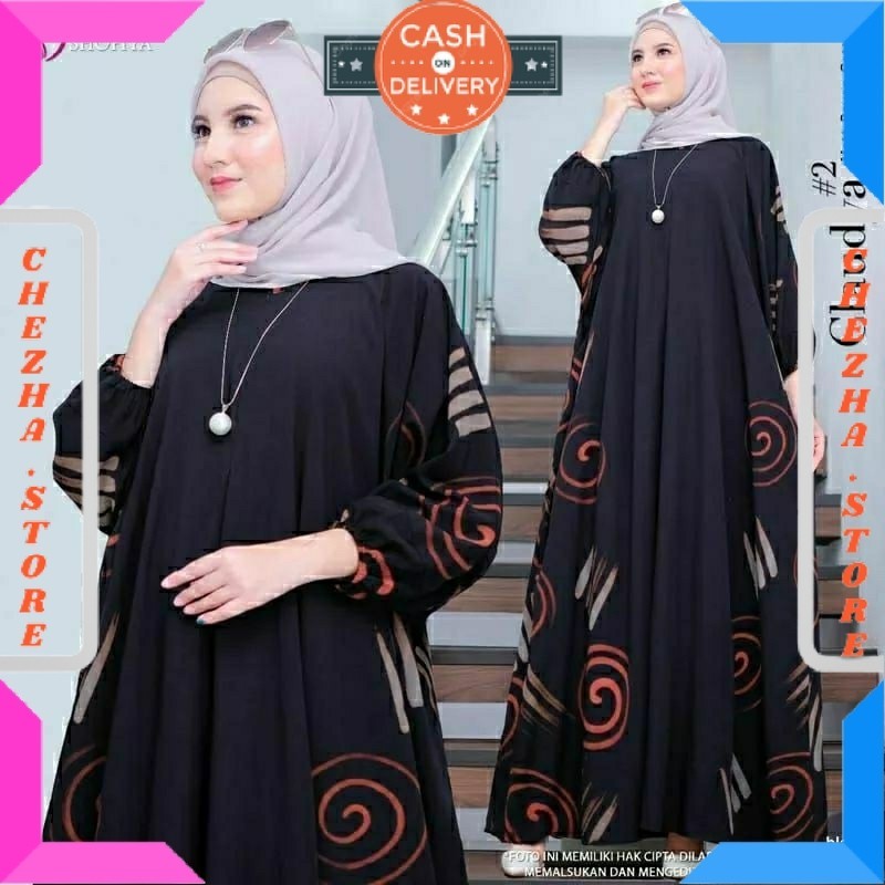 BAJU MUSMIL WANITA JUMBO LEBARAN 2024/ Kaftan Rayon Claudia Kaftan Rayon Twill Jumbo Tebal Premium B