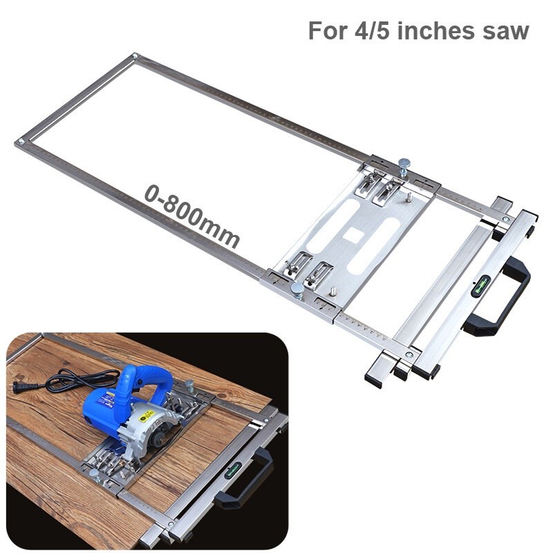 Mesin Frais Kayu Elektrik 4 Inci. Rel Pemandu Gergaji Kayu Meja Bundar Multifungsi Pemotong Pemangka