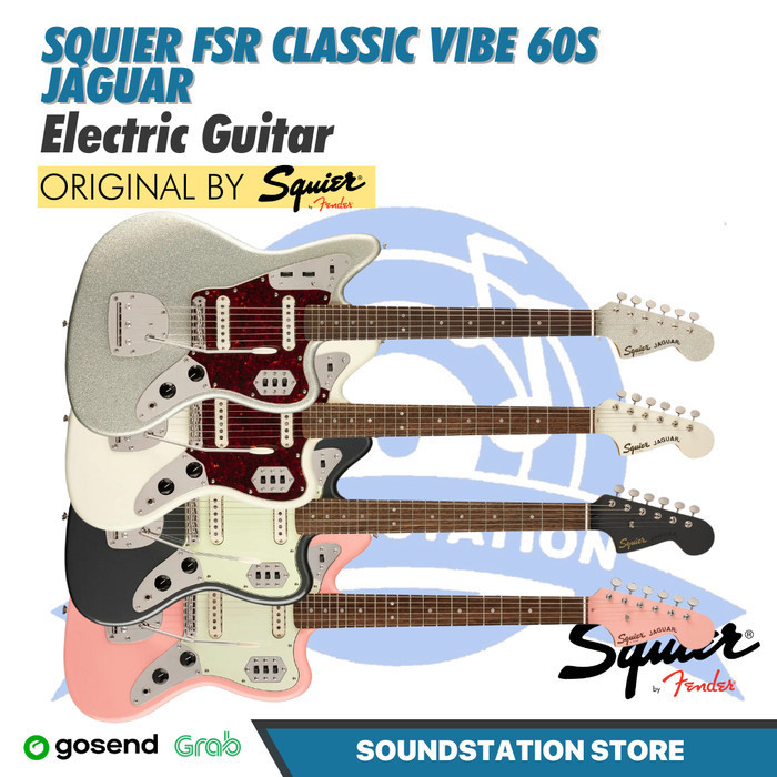Squier FSR Classic Vibe 60s Jaguar Electric Guitar - Gitar Elektrik
