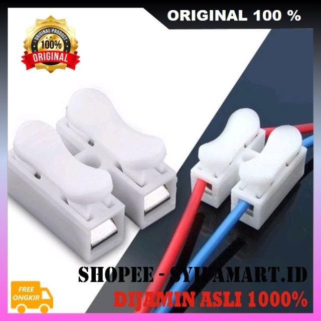Safety Sambungan Kabel 2 Pin Konektor Kabel listrik Isi 50 pcs 100% ORIGINAL