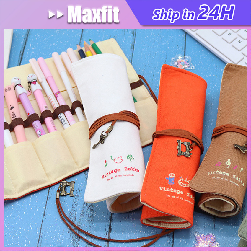 

Tempat Pensil Gulung Bahan Kapas Pouch Kuas Makeup Gulung Tas Penyimpanan Kuas Lukis Tempat Pencil Gambar Roll