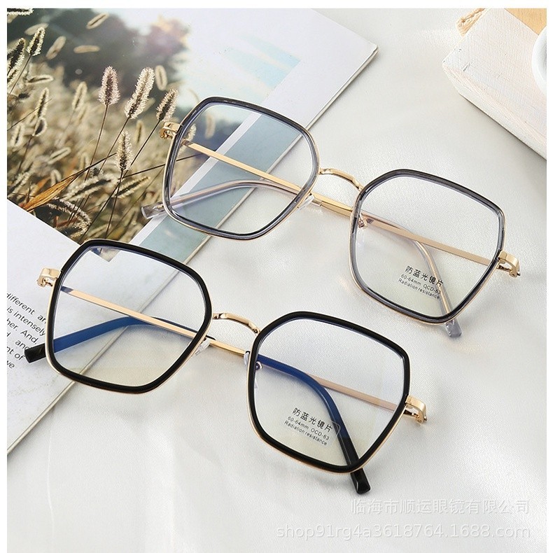 Kacamata Fashion Wanita / Kacamata Korea Gaya Retro Round / Eyeglasses Metal Frame