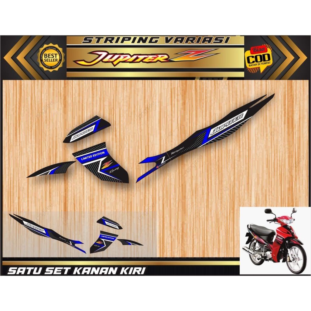 variasi lis Striping Jupiter Z 2004 2005 2006 2007 2009 stiker sticker setiker JUPITER Z OLD