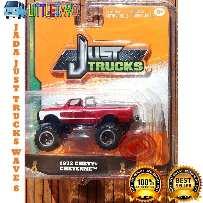 JADA JUST TRUCKS 1972 CHEVY CHEYENNE MERAH - BIGFOOT FORD TRUCK PICKUP -OCS45