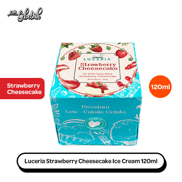 

Luceria Strawberry Cheesecake Ice Cream Gelato Pack 120ml - Es Krim