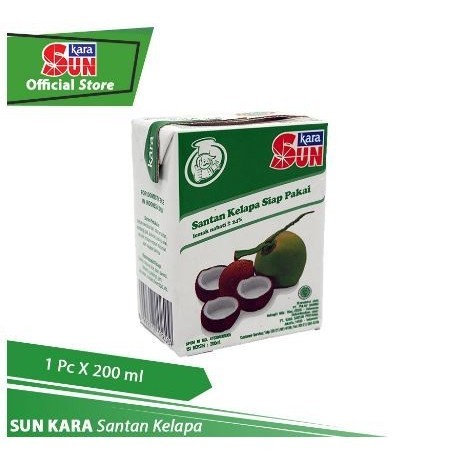 

SUN KARA Santan Cair Kelapa Siap Pakai (Coconut Cream) 200 ml